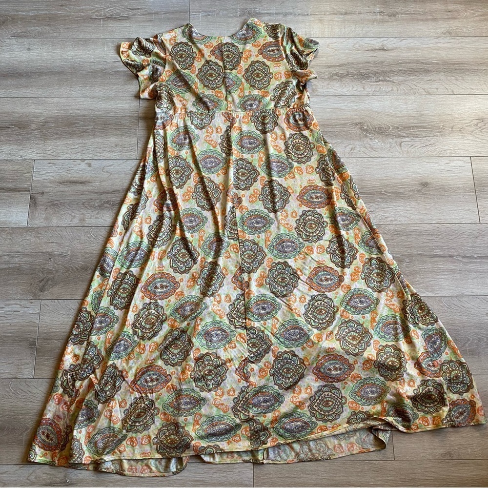 Vintage Maxi Dress House dress Mumu handmade paisley - Picture 2 of 7